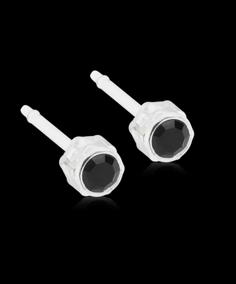 Bezel Örhänge 4 mm