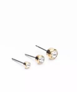 Bezel Örhänge 3 mm