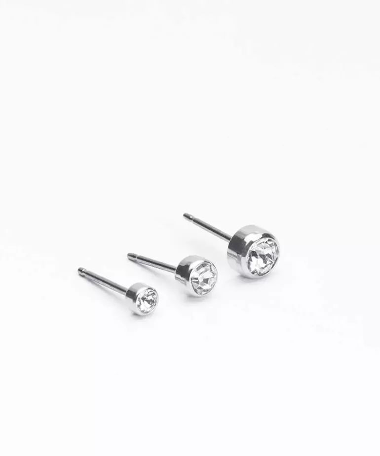 Bezel Örhänge 3 mm