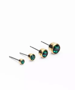 Bezel Örhänge 4 mm