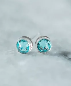 Bezel Örhänge 6 mm