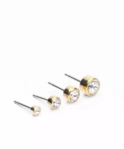 Bezel Örhänge 5 mm