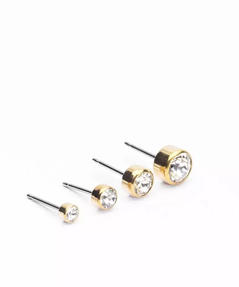 Bezel Örhänge 5 mm