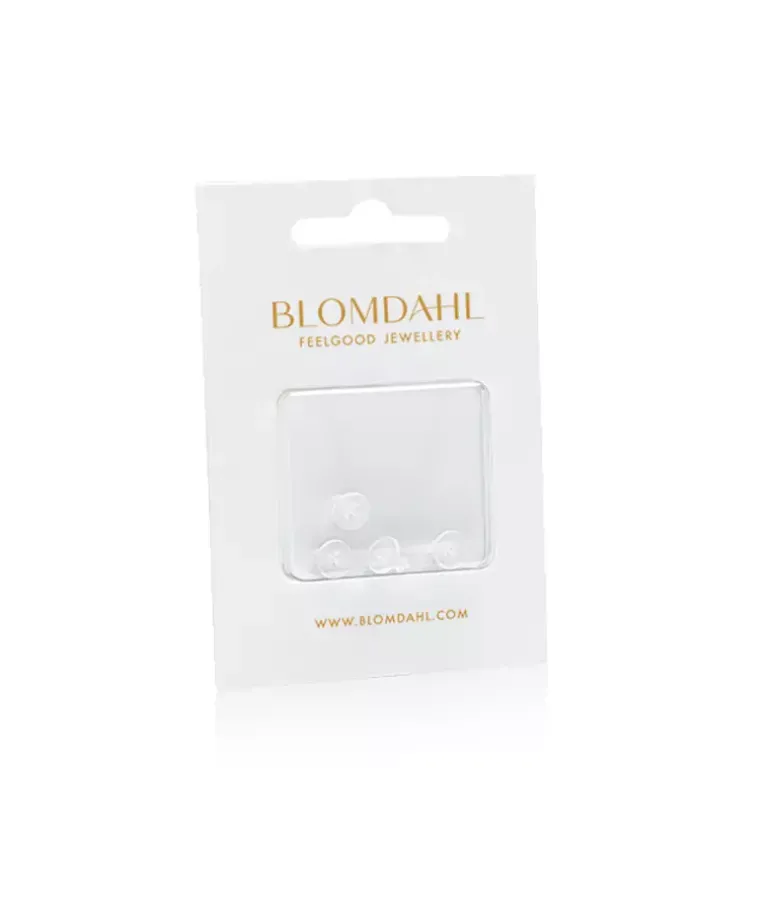 Skin friendly earring backs for medical plastic earrings