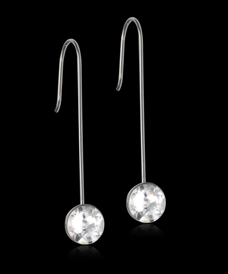Straight Pendant Bezel Örhänge
